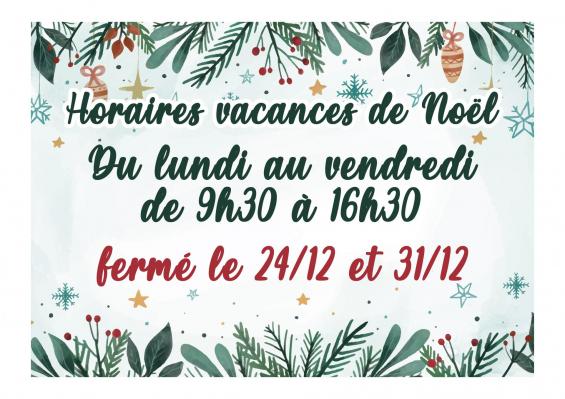 Horaires Noël